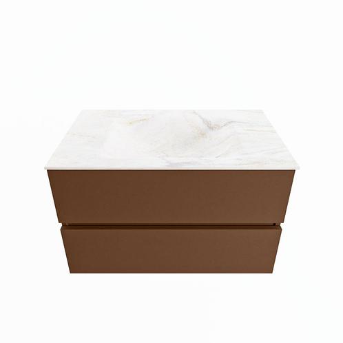 MONDIAZ VICA-DLUX 80cm badmeubel onderkast Rust 2 lades., Doe-het-zelf en Verbouw, Sanitair, Bad, Nieuw, Ophalen of Verzenden