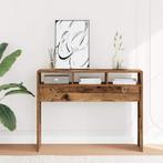 vidaXL Wandtafel 105x30x80 cm bewerkt hout oud houtkleurig, Huis en Inrichting, Verzenden, Nieuw