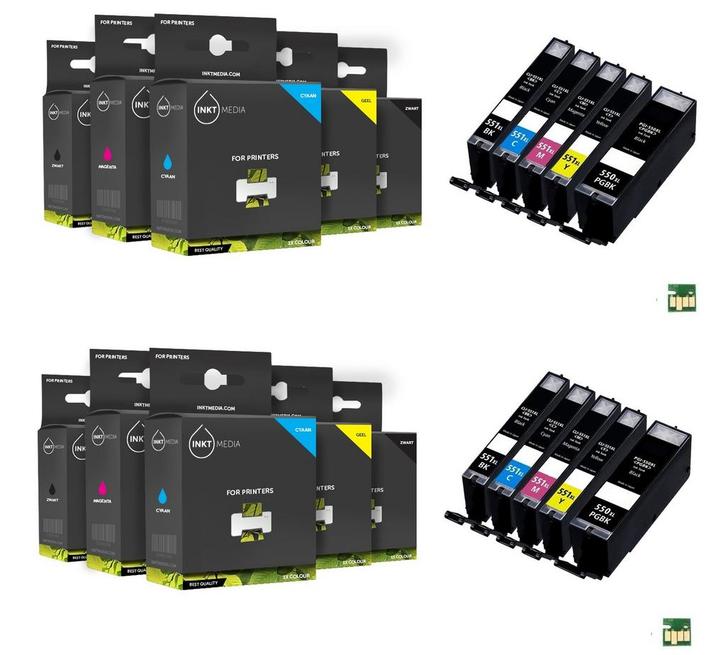 Geschikt AANBIEDING Canon pgi-550 XL en cli-551 XL serie 10X, Computers en Software, Printerbenodigdheden, Cartridge, Nieuw