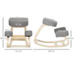 TRUUSK Ergonomische Kniestoel - Gestoffeerd Berkenhout - Bel, Huis en Inrichting, Bureaustoelen, Verzenden, Nieuw
