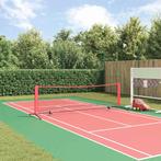 vidaXL Tennisnet Vouw Zwart en rood 301 x 90.5 x 87 cm, Sport en Fitness, Tennis, Verzenden, Nieuw