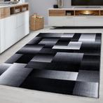 Modern Vloerkleed | Miami | Blokken | Zwart | 120x170 cm, Huis en Inrichting, Stoffering | Tapijten en Kleden, Verzenden, Nieuw