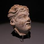 Oud-Grieks Terracotta Saterhoofd. 1e eeuw v.Chr. 7,5 cm, Verzamelen