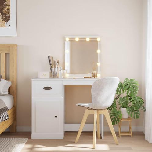 vidaXL Kaptafel met LED-verlichting 90x42x132,5 cm wit, Huis en Inrichting, Tafels | Kaptafels, Nieuw, Verzenden