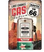 Route 66 Gas Station reclamebord, Verzamelen, Merken en Reclamevoorwerpen, Nieuw, Verzenden