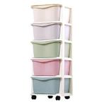 Kinderkast wielen - Pastel lades | Tweedekansje | Kinderm..., Kinderen en Baby's, Kinderkamer | Commodes en Kasten, Nieuw, Ophalen of Verzenden