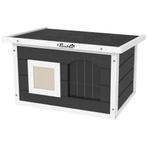 TRUUSK Houten Kattenhuis - Met Krabmat - Deurklep - Weerbest, Verzenden, Nieuw