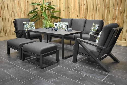 Carini Loungeset 3 Zitsbank en 2 Lounge Tuinstoelen Hoge Taf, Tuin en Terras, Tuinsets en Loungesets, Bank, Eettafel, Hocker, Stoel