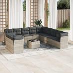 vidaXL 12-delige Loungeset met kussens poly rattan, Tuin en Terras, Tuinsets en Loungesets, Verzenden, Nieuw, Rotan, Loungeset