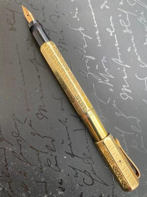 Waterman - safety pen laminata oro 18 KR - Vulpen, Verzamelen, Pennenverzamelingen