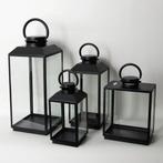 Set van 2 Newport Windlicht Zwart Small Tuinaccessoires, Verzenden, Nieuw