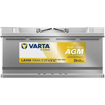 Varta LA105 AGM accu 12 volt 105 ah Dual Purpose beschikbaar voor biedingen
