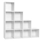 Trapplank Boekenkast –10 Kubussen voor Woonkamer en Kantoor, Verzenden, Nieuw
