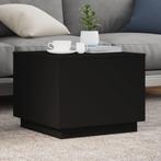 vidaXL Salontafel met LED-verlichting 50x50x40 cm zwart, Verzenden, Nieuw, Overige houtsoorten, 50 tot 100 cm