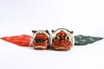 Good Fortune Lion Heads   – Pair with Original Box by