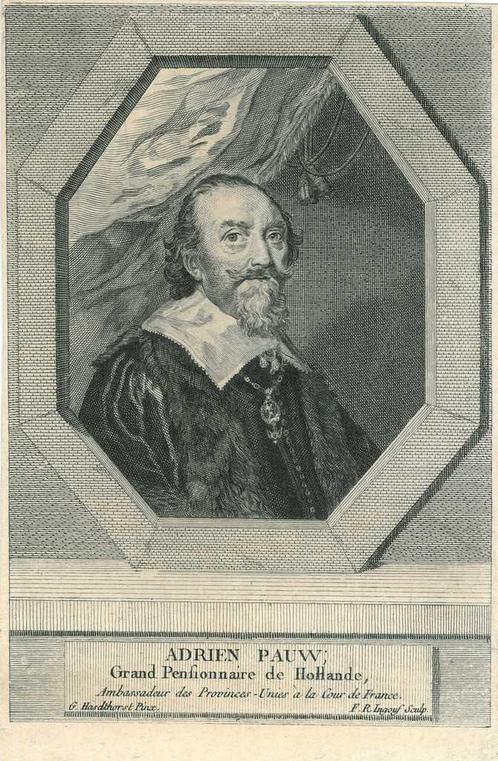 Portrait of Adriaan Pauw, Antiek en Kunst, Kunst | Etsen en Gravures