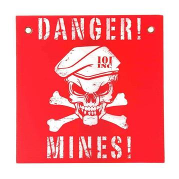 Plastic plaat danger mines