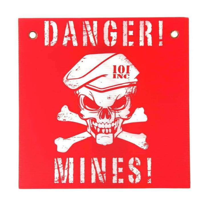Plastic plaat danger mines, Doe-het-zelf en Verbouw, Platen en Panelen, Nieuw, Verzenden