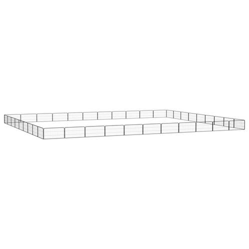 vidaXL Hondenkennel 40 panelen 100x50 cm gepoedercoat staal, Dieren en Toebehoren, Honden-accessoires, Nieuw, Verzenden