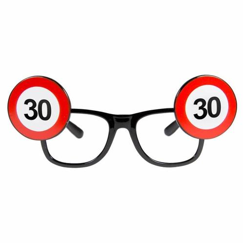 Bril 30 Jaar Verkeersbord, Hobby en Vrije tijd, Feestartikelen, Nieuw, Verzenden