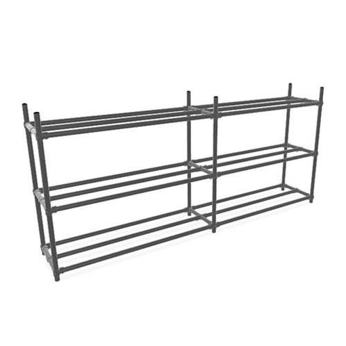 Steigerbuis Tassenrek Double 3 laags | Zwart Aluminium 33.7, Huis en Inrichting, Kasten | Overige, Ophalen of Verzenden