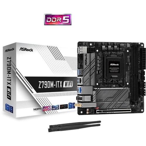 ASRock Z790M-ITX/WiFi, mITX, S1700, Computers en Software, Moederborden, Verzenden