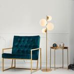Tweedekans | Fulgor vloerlamp | metalen frame | glazen kap |, Huis en Inrichting, Lampen | Vloerlampen, Ophalen of Verzenden, Zo goed als nieuw