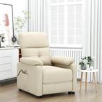 vidaXL Massagestoel elektrisch stof crèmekleurig, Verzenden, Nieuw