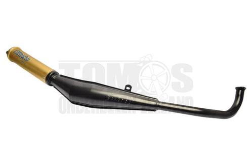 Tomos Uitlaat 28mm Biturbo Gold + zwart exclusive A3 / A3..., Fietsen en Brommers, Brommeronderdelen | Algemeen, Nieuw, Ophalen of Verzenden