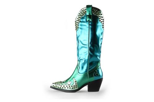 Azala Wang Cowboy laarzen in maat 41 Groen | 10% extra, Kleding | Dames, Schoenen, Groen, Zo goed als nieuw, Verzenden