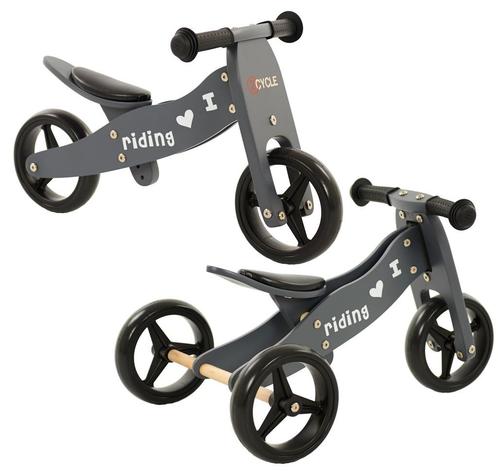 2Cycle 2 in 1 Loopfiets/Driewieler - Hout - Jongens en, Kinderen en Baby's, Speelgoed | Buiten | Voertuigen en Loopfietsen, Loopfiets