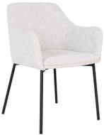 House Nordic Melilla Wit Bouclé Armstoel, Ophalen of Verzenden, Nieuw