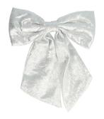 Haarspeld Strik Stof Glitter Glans Zilver Wit, Sieraden, Tassen en Uiterlijk, Uiterlijk | Haarverzorging, Nieuw