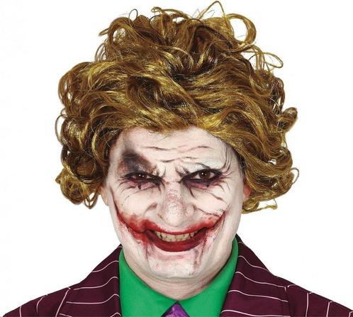 Halloween Joker Pruik Geel Groen, Hobby en Vrije tijd, Feestartikelen, Nieuw, Verzenden