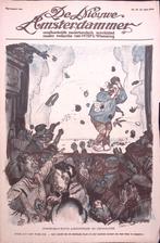 Posthuma bekogeld met rot voedsel op spotprent (lijst optie), Antiek en Kunst, Verzenden