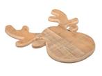 Houten rendierkop wooden plate borrelplank broodplank, Nieuw, Ophalen of Verzenden