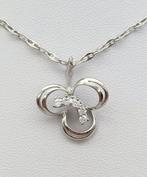 Halsketting - 18 karaat Witgoud - 0.15ct. tw. Diamant, Sieraden, Tassen en Uiterlijk, Nieuw