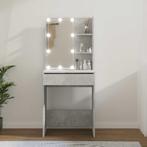 vidaXL Kaptafel met LED-verlichting 60x40x140 cm betongrijs, 50 tot 100 cm, Verzenden, Nieuw, 50 tot 100 cm