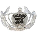 Happy New Year Kroontje Zilver met lampjes, Verzenden, Nieuw