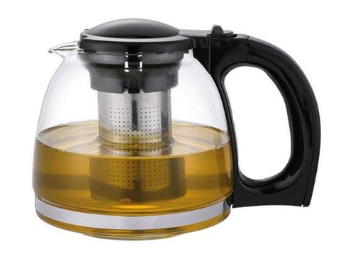 Michelino Glazen theepot 1,2L - Theefilter - Ergonomisch, Huis en Inrichting, Keuken | Servies, Nieuw, Verzenden