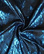 Jacquard Bloemen Circels Blauw, Nieuw, Blauw