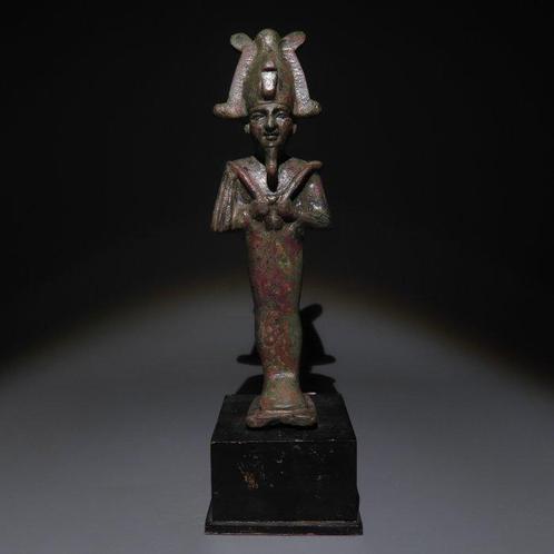 Oud-Egyptisch Brons God Osiris. Late Periode, 664 - 332, Verzamelen, Mineralen en Fossielen