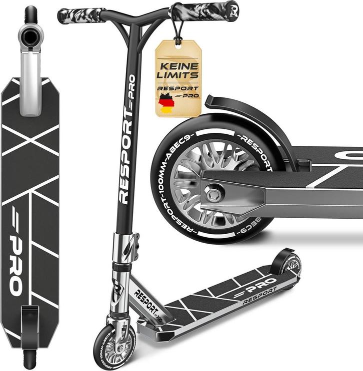 Stuntstep - Voor kinderen en volwassenen - Vouwbaar - Zilver, Fietsen en Brommers, Steps, Zo goed als nieuw, Verzenden