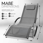 Ligbed - Ligstoel - Zonnebed - Relaxstoel - Antraciet - Till, Tuin en Terras, Ligbedden, Verzenden, Zo goed als nieuw