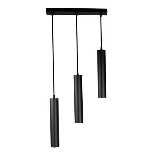 Driedubbel langwerpige hanglamp 29CM | Zwart | 3x GU10, Huis en Inrichting, Lampen | Hanglampen, 50 tot 75 cm, Nieuw, Metaal, Ophalen of Verzenden