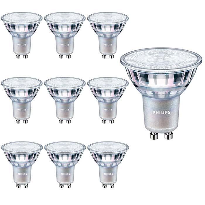 10x GU10 LED spot | Philips CorePro | 3.5W 2700K warm wit, Huis en Inrichting, Lampen | Losse lampen, Bajonetsluiting, Nieuw, 30 tot 60 watt
