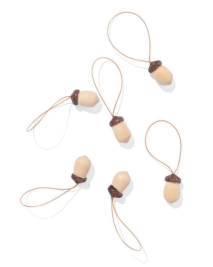 HEMA Kersthangers hout - 6 stuks, Diversen, Kerst, Nieuw, Verzenden
