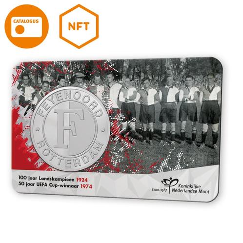 Feyenoord penning in coincard + NFT, Postzegels en Munten, Munten | Nederland, Verzenden