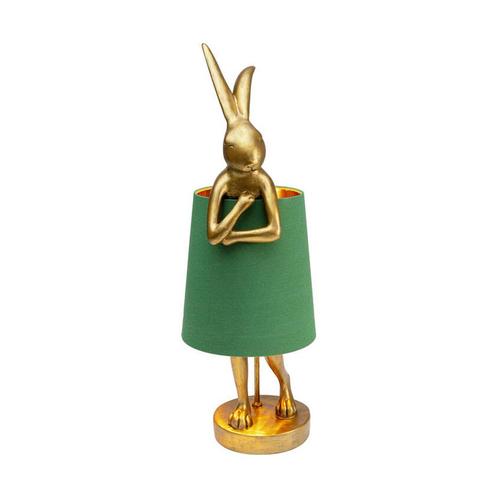 *WOONWINKEL* Kare Design Rabbit Gold/Green Tafellamp Konijn, Huis en Inrichting, Lampen | Tafellampen, Nieuw, Verzenden