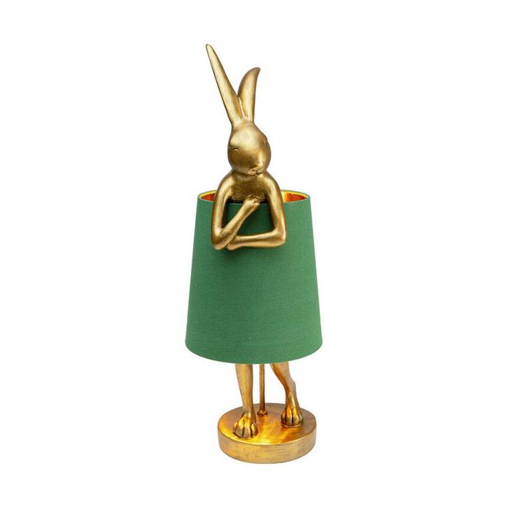 *WOONWINKEL* Kare Design Rabbit Gold/Green Tafellamp Konijn, Huis en Inrichting, Lampen | Tafellampen, Nieuw, Verzenden